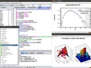 jHepWork IDE with plotted graphs