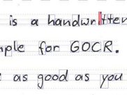 GOCR example, only clean scans are supported