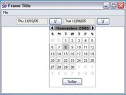 JPopupCalendar with default look and feel.
