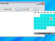 JPopupCalendar with alternative layout and colors.