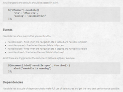 jQuery navobile Screenshot 1