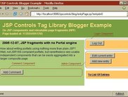 Blogger sample, showcasing JSP Controls Tag Library