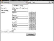 Edit Poll Page