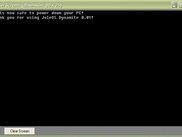 System shutdown, a freindly message displays