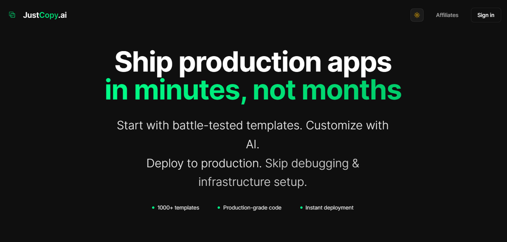 JustCopy.ai Screenshot 1