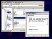 Data table with entry details and plug-in attribute editors