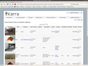 Search results in list layout