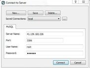 kdSQL database connection screen