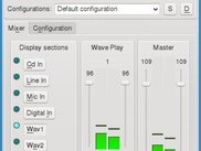 Main window with the Mixer Part active, selected channels