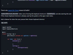 KeyboardShortcuts Screenshot 1