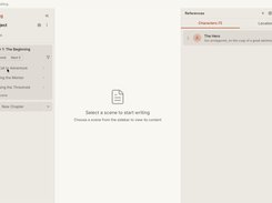 Full Kindling interface showing scene panel and references panel