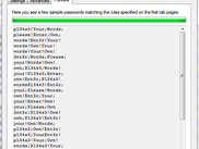 Generated passwords