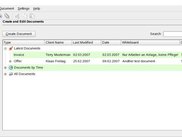 The list of available documents. Click to open and edit.