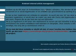 Screenshot van de hoofdpagina.