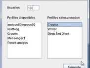 Profile selection