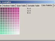 Table that serves as a simple color chooser.