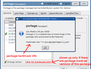 package inspector versions tab
