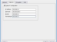 Properties - Network settings - if using static config