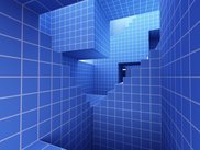 blue tiles - bath