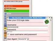 Login to ICQ network.