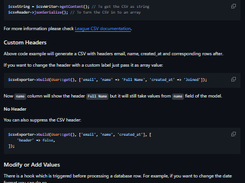 LaraCSV Screenshot 1