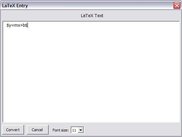 Inserting a simple equation with LaTeX in Word.