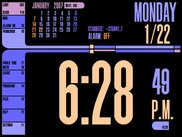 Alarm-clock screen with NEM color scheme selected