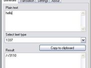Type normal text and let it convert to leetspeak