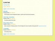 The main page for the linklist (in a generic template)