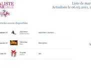 Liste à imprimer