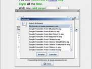 Searching the meaning of a word using online dictionary