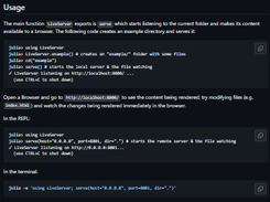 LiveServer.jl Screenshot 1