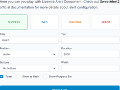 Livewire Alert Screenshot 1