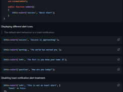 Livewire Alert Screenshot 2