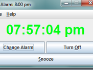 12 hour clock with alarm set