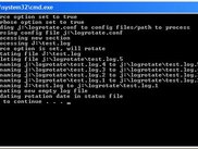Logrotate with force and verbose modes set