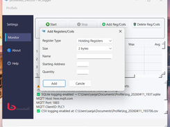 Add/Delete Reg/Coils