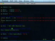 Vim within a Terminal showing perl source code