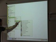 Browsing KDE Menu with an orange marker