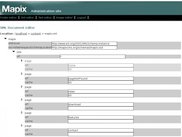 Mapix CMS online XML editor used to edit the sitemap