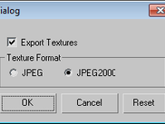 3ds Max MPEG-4 Exporter texture texture export window