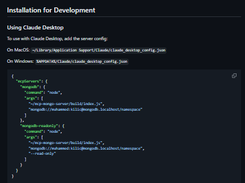 MCP Mongo Server Screenshot 1