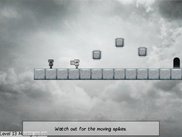 Tutorial level showing moving spikes