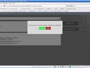 Delete a file/folder confirmation modal box