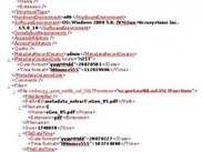 Output XML file