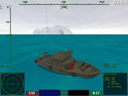 The Patrol boat cruising the sea