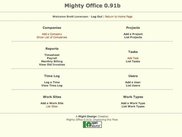 A Shot of the Main Navigation Page for Mighty Office