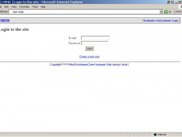 Login screen
