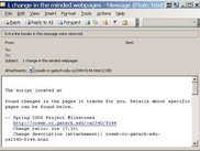 Email message received with changes(sensitive info stripped)
