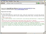 An example diff report for a monitored webpage.